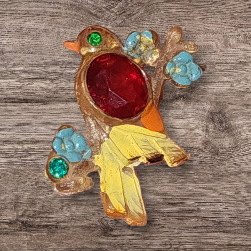 Antique early plastic lovebird
